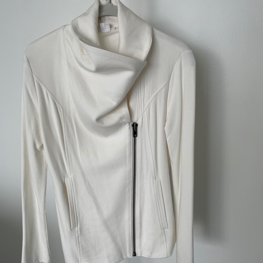 Winter white asymmetrical jacket